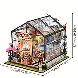 🔥Румбокс 3D CuteBee DIY DollHouse Теплиця | Інтер'єрний конструктор для збирання мініатюрного будиночка, фото 5