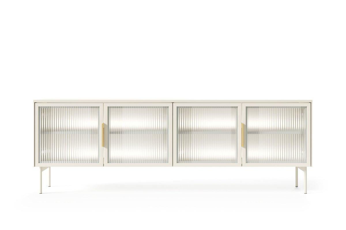 Тумба під телевізор з підсвіткою Perfect Home Лумі / Lumi 4D/181 4-дверна Кашемір (PFH-091389)