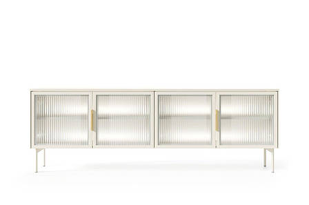 Тумба під телевізор з підсвіткою Perfect Home Лумі / Lumi 4D/181 4-дверна Кашемір (PFH-091389), фото 1