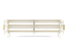 Тумба під телевізор з підсвіткою Perfect Home Лумі / Lumi 4D/181 4-дверна Кашемір (PFH-091389), фото 2