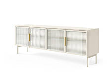 Тумба під телевізор з підсвіткою Perfect Home Лумі / Lumi 4D/181 4-дверна Кашемір (PFH-091389), фото 5