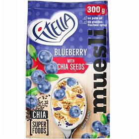 Мюслі Fitella Blueberry with Chia Seeds - 300 g