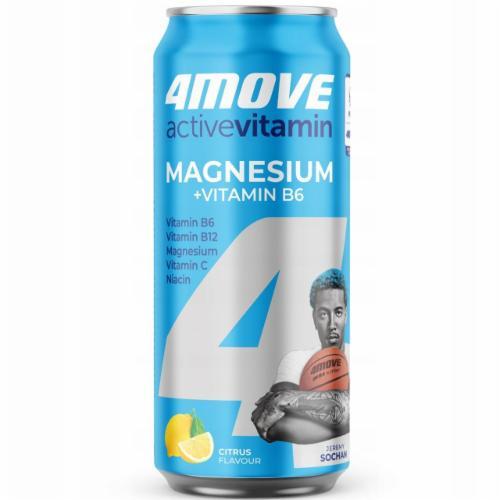 Напій 4MOVE Active Vitamin Magnez + B6 ж/б - 500 ml, фото 1