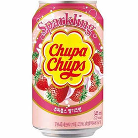 Напій газований Chupa Chups Strawberry Cream (Полуниця з Вершками) - 345 ml