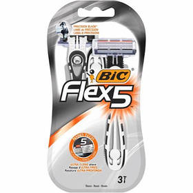 Одноразові станки для гоління BIC Flex 5, 3шт.