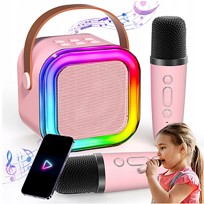 Караоке Комплект bluetooth динамік 2x мікрофон ZS55A