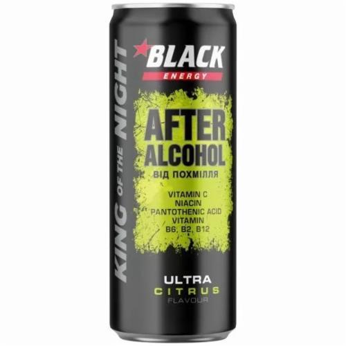 Напій Енергетичний Black Energy After Alcohol (Від Похмілля) ж/б - 250 ml, фото 1