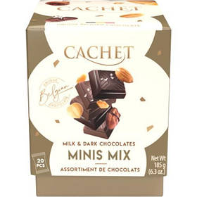 Шоколадні цукерки Cachet Minis MIX (Milk & dark chocolates) 12131 - 185 g