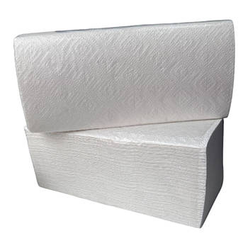 Рушник паперовий листовий V складання 2 шар целюл з ламінацією 150 л/уп CLEAN SPOT ящик -20 пачок