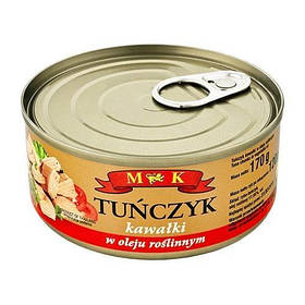 Тунець M&K кусковий в рослинному маслі - 170 g