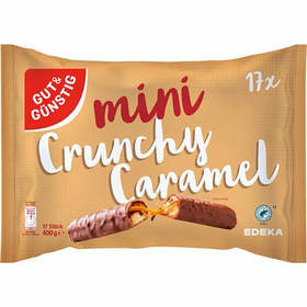 Шоколадні Батончики Gut & Gunstig mini Crunchy Caramel, 17шт. - 400 g