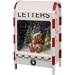 Mailbox Різдвяна скринька з функцією падаючого снігу,LED-підсвічуванням та музикою
