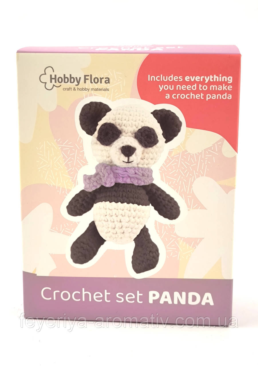 Набір для в'язання гачком "Панда" Hobby Flora