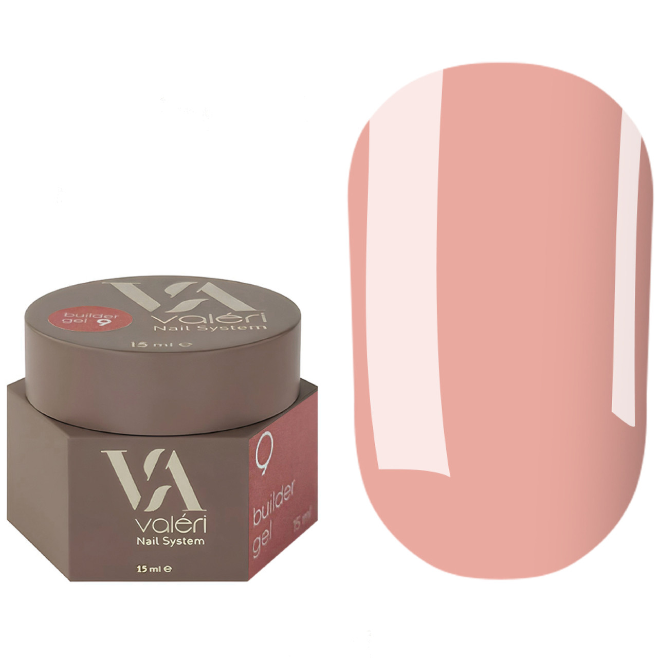 Гель для нарощування Valeri Builder Gel, 15 мл No09 (рожево-персиковий), фото 1