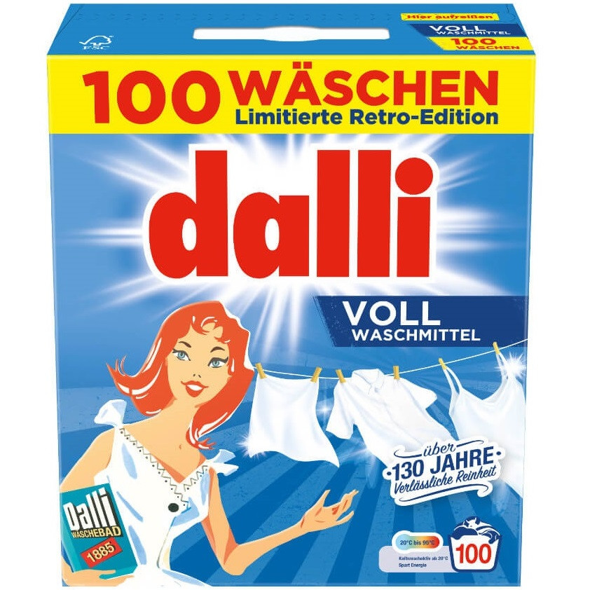 Порошок для прання Dalli Vollwaschmittel (Універсал), 100 WA - 6 kg, фото 1