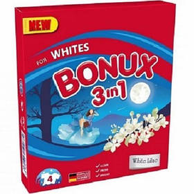 Порошок для прання білих речей Bonux White Lilac, 4 WA - 400 g