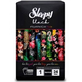 Прокладки гігієнічі Sleepy Black Normal-1 (240мм), 24шт.