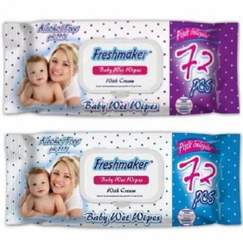 Серветки дитячі вологі Freshmaker 72 шт., фото 1