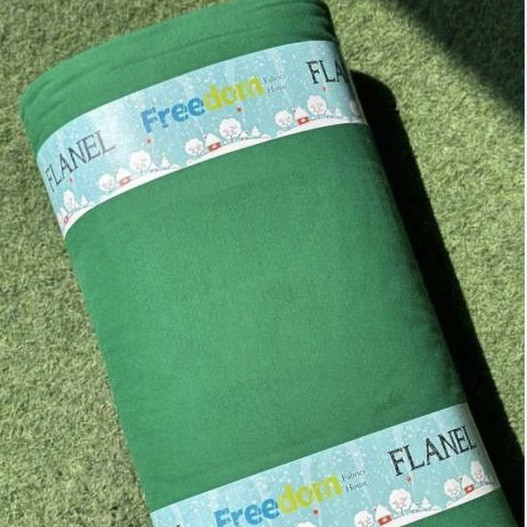 Фланелева тканина однотонна, зелена (шир. 2,4 м) (FL-FR-0004), фото 1