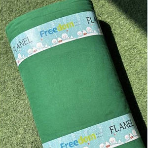 Фланелева тканина однотонна, зелена (шир. 2,4 м) (FL-FR-0004)