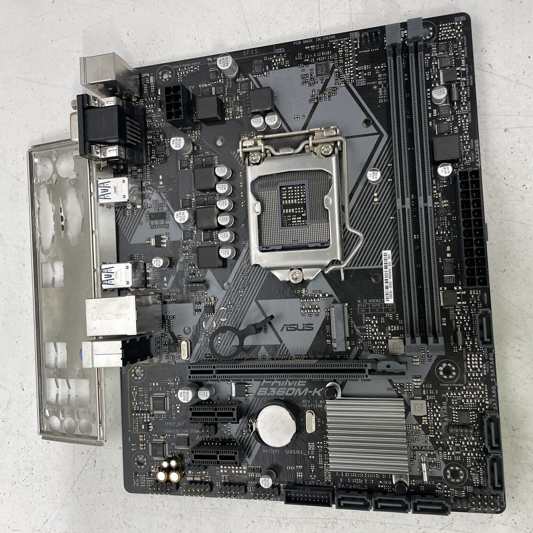 Материнська плата Asus Prime B360M-K (s1151, Intel B360) процесор i3-9100, фото 1