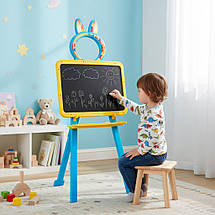 Магнітна дошка для малювання, мольберт для малювання (013777/1) Долоні. Жовто - блакитний, фото 2