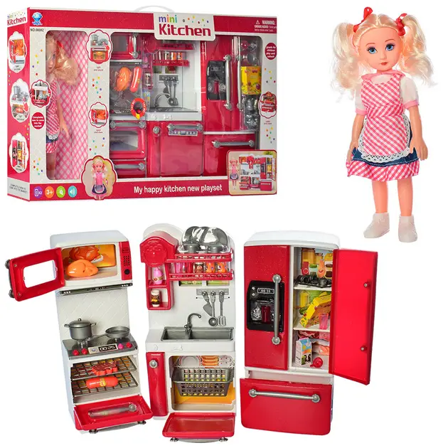 Кухня іграшкова з лялькою, світло, звук, 66082, фото 1