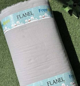 Фланелева тканина світло-сіра однотонна (шир. 2,4 м) (FL-FR-0139)