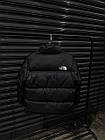 Жіноча зимова куртка The North Face чорна оверсайз Пуховик до -30*С ТНФ логотип вишивка, фото 3