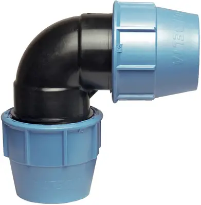 Коліно з'єднувальне 110х110, для поліетиленових труб, Unidelta (Італія)