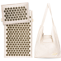 Килимок акупунктурний з подушкою Gymtek Queenfit беж