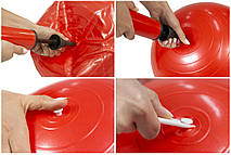 Фітбол Hop-Sport 65см сріблястий + насос 2020