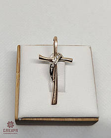 Золотий Хрестик зі вставкою цирконій