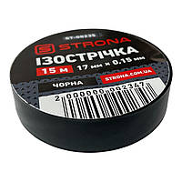 Изолента 15м х 17мм х 0,15мм черная STRONA