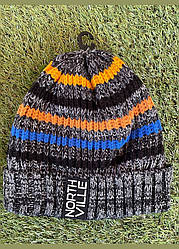 Шапка на хлопчика із в'язаної фактури з підворотом C&A, Розмір на бірці: 128-152