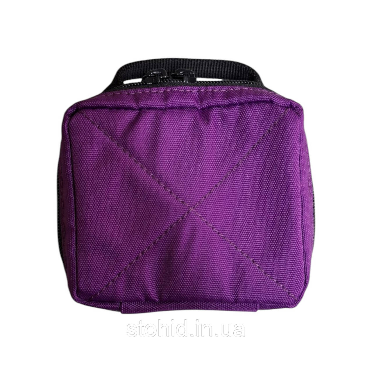 Мініатюрна фіолетова ампульниця на 18 комірок,  військова медична тактична на 18 ампул Стохід на липучці для бойових медиків ЗСУ, фото 1