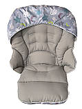 Чохол на стільчик для годування Сhicco Polly  Progres 5, Кролики на сіро-блакитному DavLu (Pr-00022), фото 2