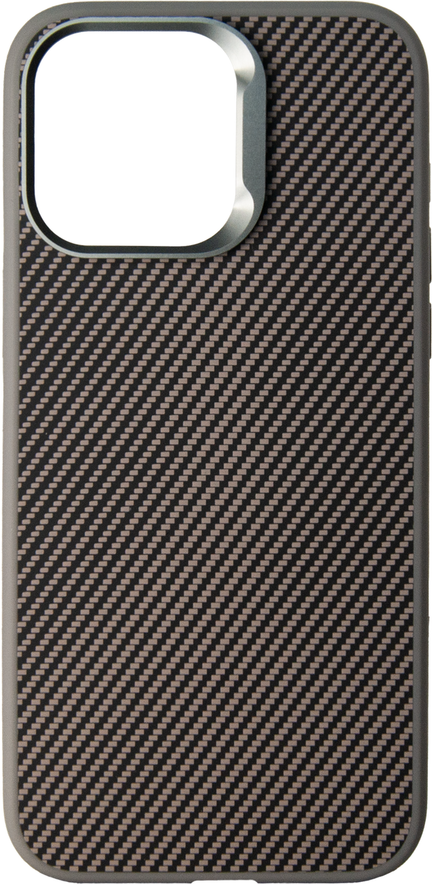 Накладка iPhone 15 Pro Max gray Kevlar Style MagSafe