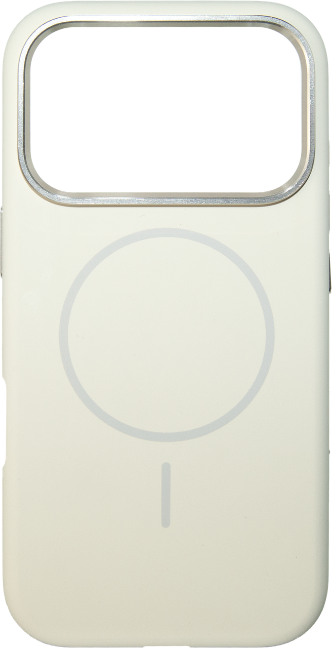 Накладка iPhone 17 Pro Liquid Silicone Case Metal Camera Бежевий