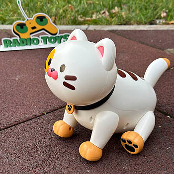 Кошеня на радіокеруванні “Пушинка” білий| Котик на пульті керування | Кіт-робот на радіоуправлінні