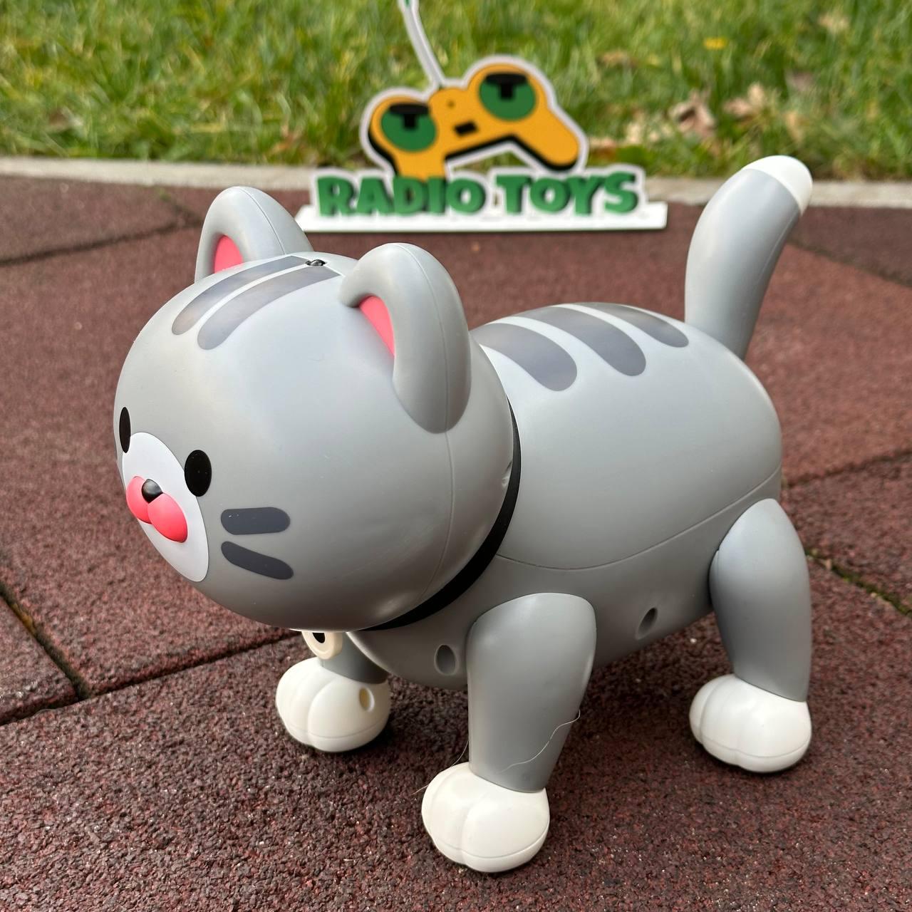 Кошеня на радіокеруванні “Пушинка” сіра | Котик на пульті керування | Кіт-робот на радіоуправлінні, фото 1