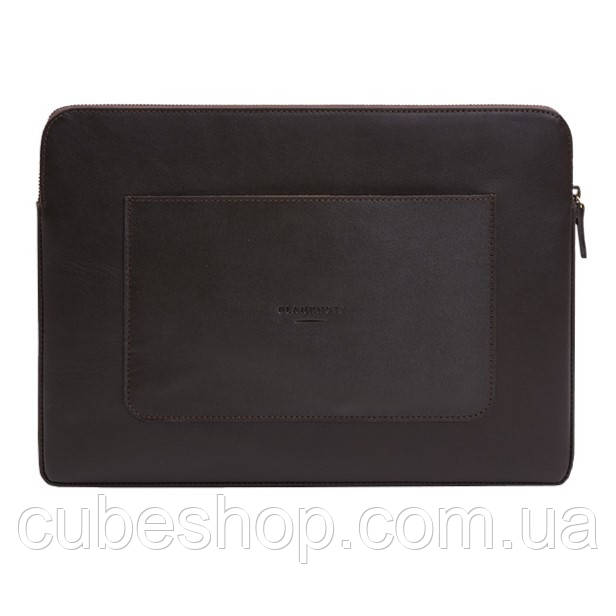 Шкіряний чохол для ноутбука на блискавці з кишенею 29.1 (темно-коричневий)
