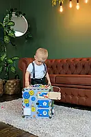 Развивающий куб для детей 30Х30Х30 Серый детский Бизикуб для мелкой моторики