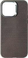Накладка iPhone 15 Pro Max gray Kevlar Style MagSafe