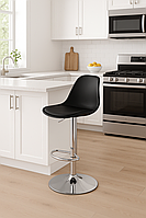 Барний стілець Leobert Hoga з спинкою чорний