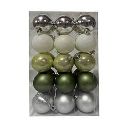 Набір новорічних іграшок на ялинку 30 шт 6см 0557