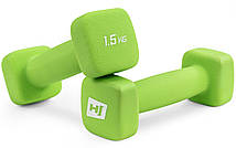Гантелі для фітнесу неопренові квадратні Hop-Sport HS-V015DS 2х1,5кг