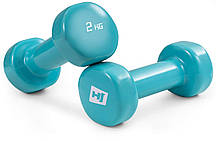 Гантелі для фітнесу вінілові круглі Hop-Sport HS-V020DC 2х2кг
