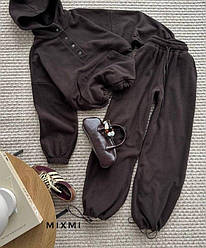 Жіночий прогулочний костюм; Кольори: беж, шоколад, графіт, чорний ; Розміри: 42-46, 48-50, 52-54 ;