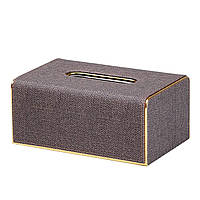 Серветниця горизонтальна 21х13х9 см для серветок на стіл Коричневий HP-3-118BR